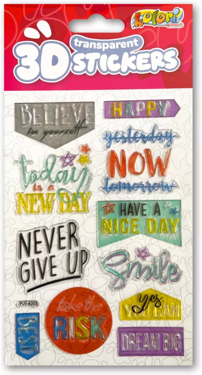 Naklejki 3D Transparent Motivation Quost - tantis.pl