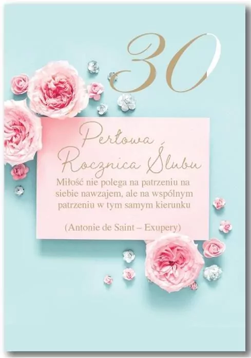 Kartka 30 Rocznica ślubu - tantis.pl
