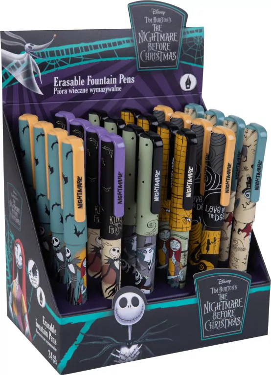 Display Pióro wieczne Disney Burton's Nightmare wymazywalne 24 sztuki - tantis.pl