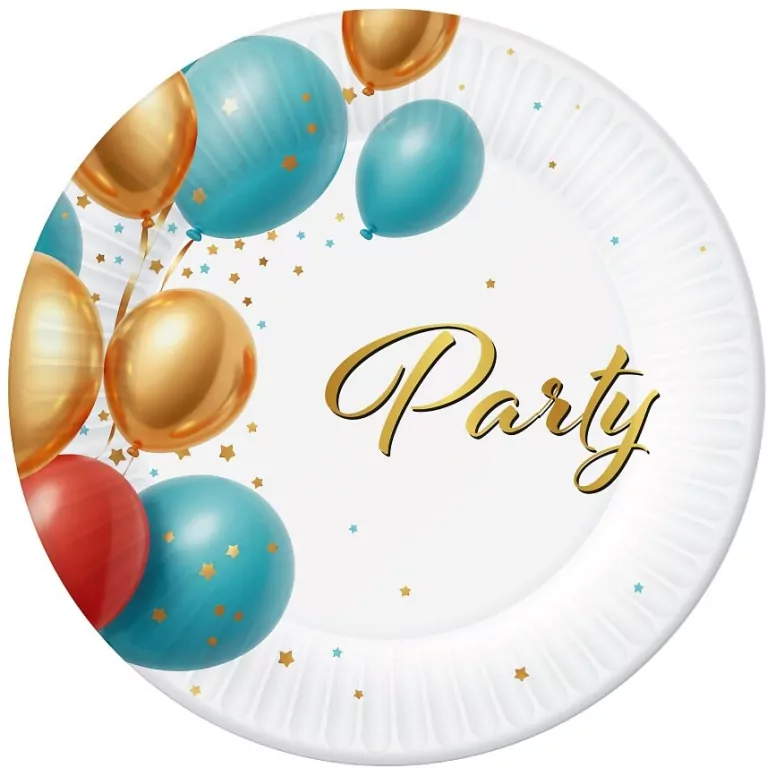 Talerzyki papierowe Party 18cm 6szt - tantis.pl