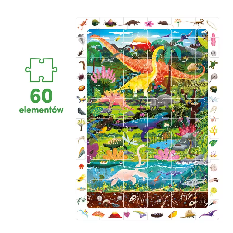 CzuCzu. Dinozaury. Obserwacyjne puzzle. 4+ - tantis.pl