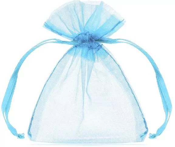 Woreczki z organzy błękit 10cm - tantis.pl