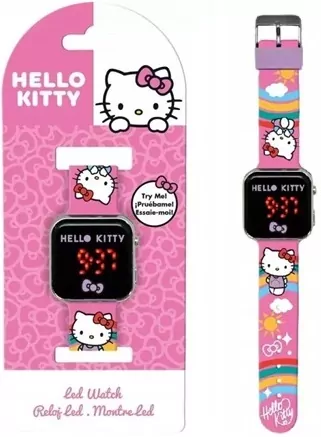 Zegarek LED z kalendarzem Hello Kitty HK50201 - tantis.pl