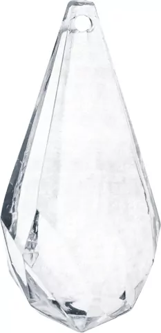 Zawieszki Krople bezbarwne 23 x 51 mm, 5 sztuk - tantis.pl