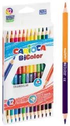 Kredki ołówkowe trójkątne BiColor 12/24 CARIOCA