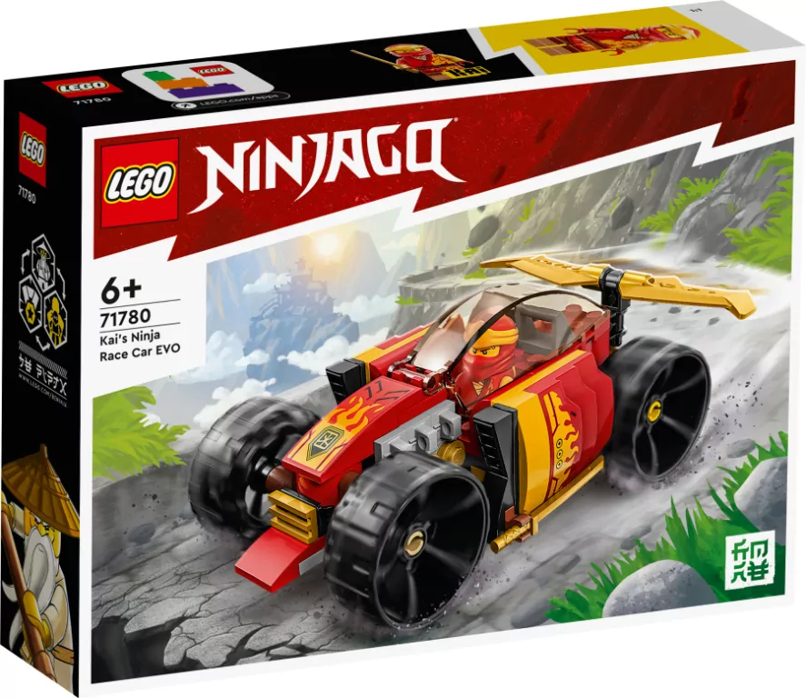 LEGO® NINJAGO®. Samochód wyścigowy ninja Kaia EVO. 71780 - tantis.pl