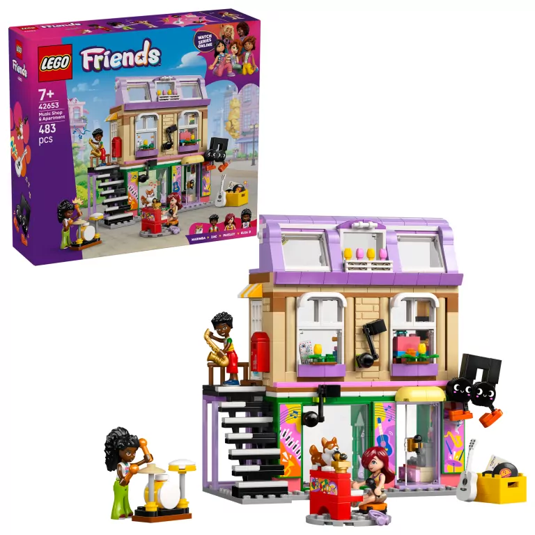 LEGO® Friends. Sklep muzyczny i mieszkanie 42653 - tantis.pl