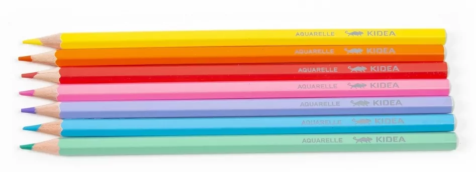 Kredki akwarelowe w pudełku 24 kolory KIDEA - tantis.pl