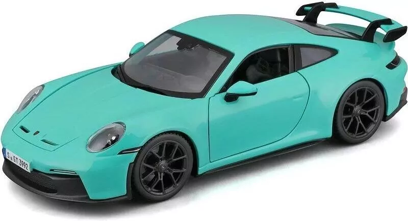 BBURAGO. Porsche 911 GT3, miętowy 1:24 - tantis.pl