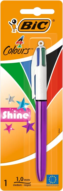 Długopis BIC 4 Colours Shine AST blister 1szt.mix - tantis.pl