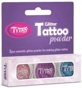 Tytoo. Zestaw brokatów 3 kolory