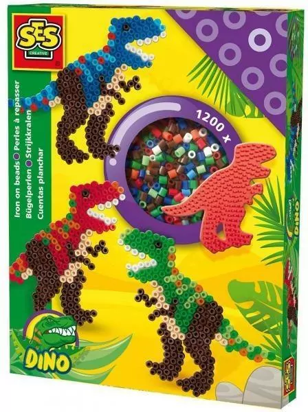 Dinozaur T-REX. Koralikowe prasowanki. - tantis.pl