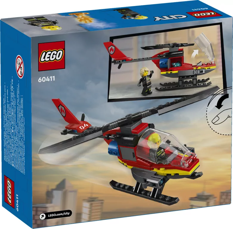 LEGO® City. Strażacki helikopter ratunkowy 60411 - tantis.pl