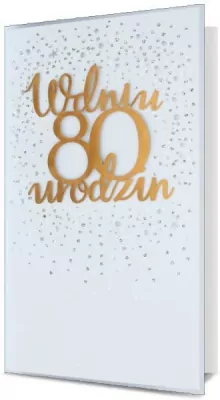 Karnet B6 Urodziny 80