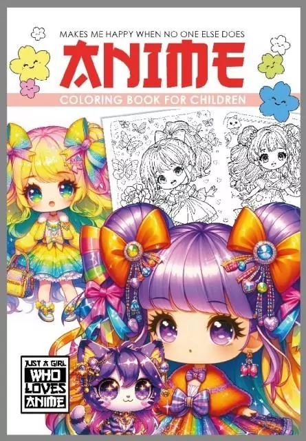 Kolorowanka A4 Anime Dla Dzieci czerwona - tantis.pl