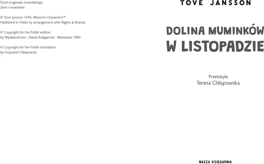 Dolina Muminków w listopadzie - tantis.pl