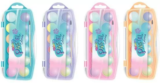 Farby akwarelowe 12 kolorów Pastel Colorino Kids - tantis.pl