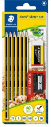 Ołówek Noris 2xHB,1x2B,B,H,2H + gumka+gratis