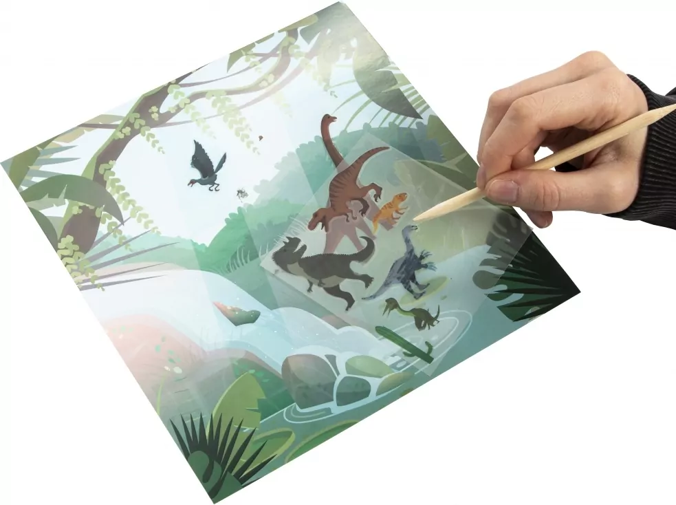 Kalkomania. Zestaw kreatywny. Dinozaury - tantis.pl