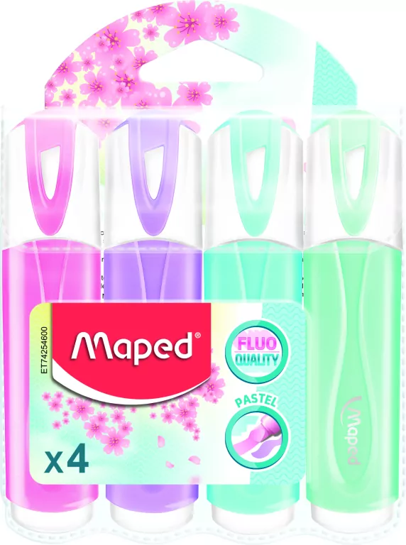 Zakreślacz Fluo Peps pastel 4 kolory MAPED - tantis.pl