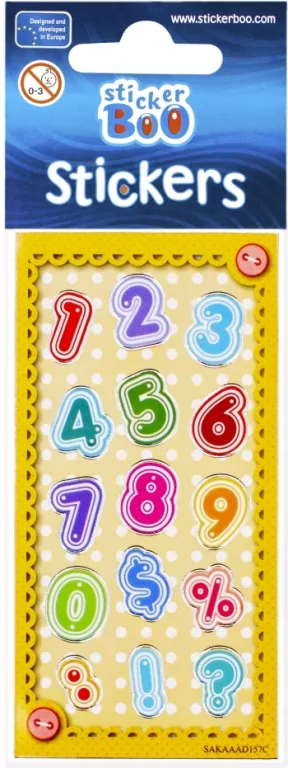 Naklejki Sticker BOO silver cyferki2 - tantis.pl