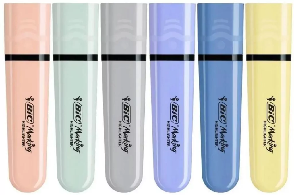 Zakreślacz Flat Pastel mix 6szt BIC - tantis.pl