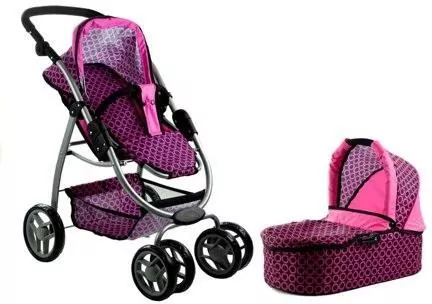Wózek dla lalek Alice. Spacerówka, gondola 2w1 - tantis.pl