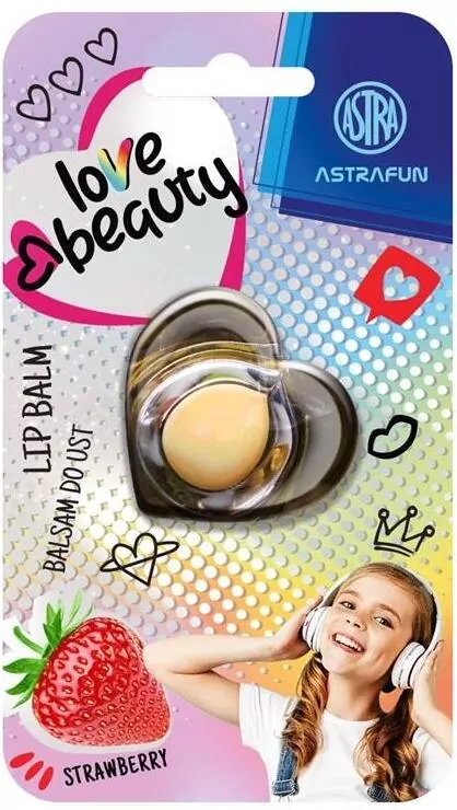 Balsam do ust Heart truskawka ASTRAFUN - tantis.pl