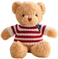 Miś w koszulce w paski pluszowy kremowy 32cm - tantis.pl