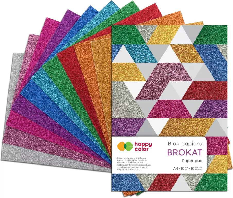 Blok A4/10K. Brokat HAPPY COLOR - tantis.pl