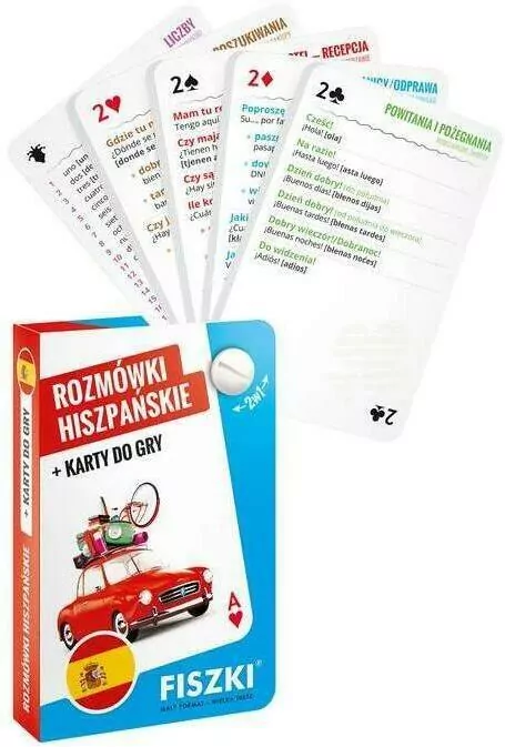 Rozmówki hiszpańskie i karty do gry 2w1 - tantis.pl