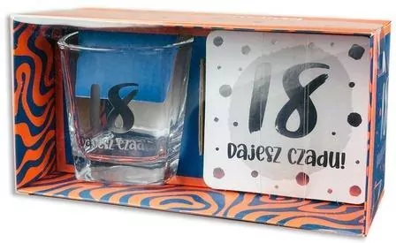 Zestaw Holo - 18, dajesz czadu szklanka+podstawka - tantis.pl