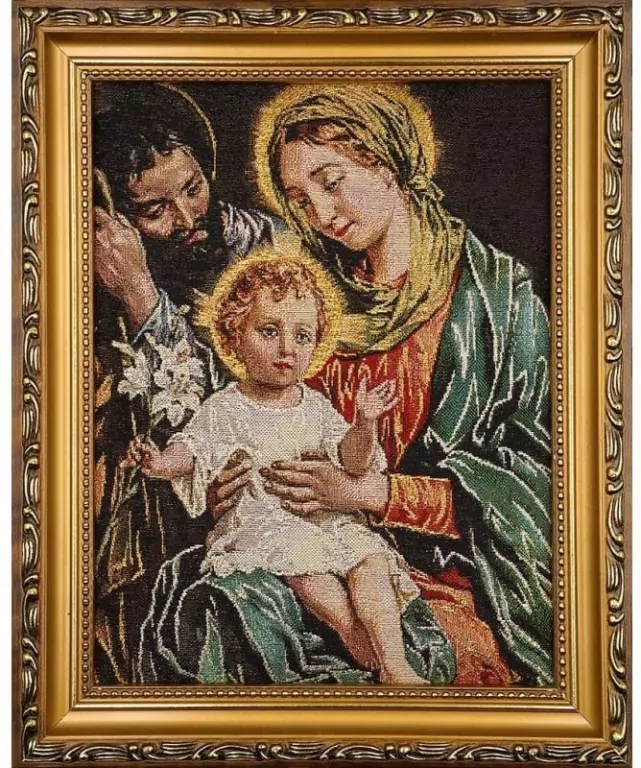 Obraz Haftowany Św. Rodzina 22x27,5cm - tantis.pl