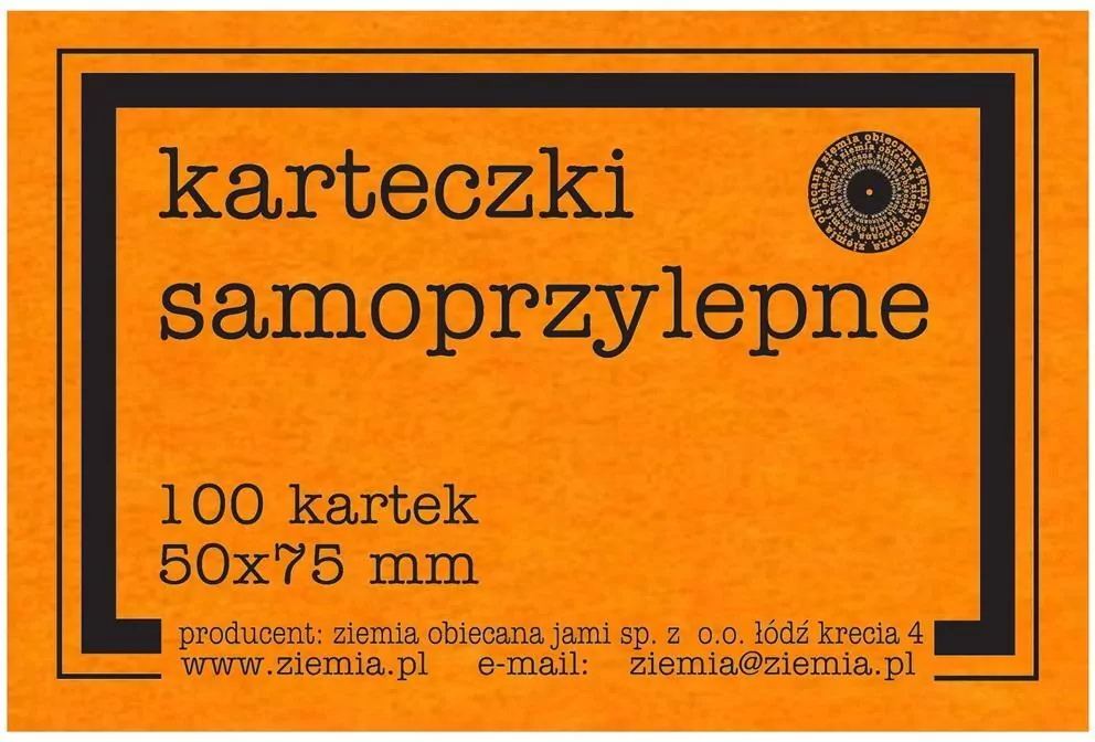 Karteczki samoprzylepne. Fluo 50x75mm 100K, pomarańczowy - tantis.pl