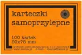 Karteczki samoprzylepne. Fluo 50x75mm 100K, pomarańczowy - tantis.pl