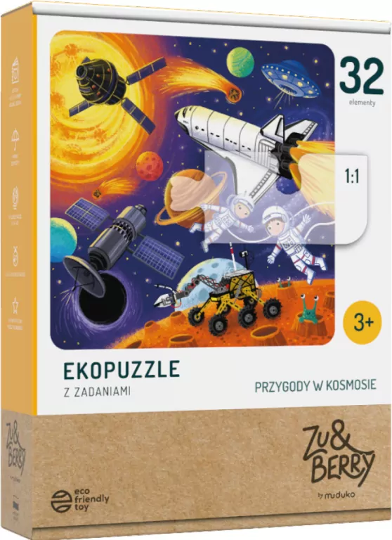 Ekopuzzle dwuelementowe. Przygody w kosmosie - tantis.pl