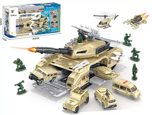 Baza wojskowa w czołgu pojazdy żołnierze