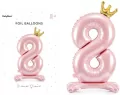 Stojący balon foliowy 8 jasny róż 84cm - tantis.pl