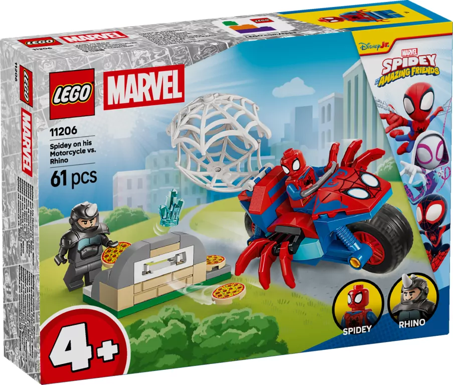 LEGO® Marvel. Spidey na motocyklu kontra Rhino 11206 - tantis.pl