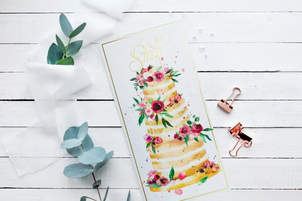 Karnet B6 Ślub. Tort - tantis.pl