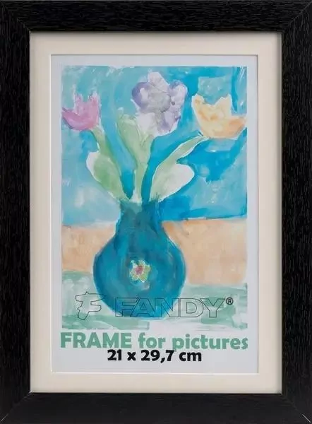 Ramka drewniana Paint czarna 25,5x34x5cm - tantis.pl