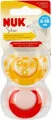 NUK. Star. Smoczki. 6-18 miesięcy. Żółty i różowy - tantis.pl
