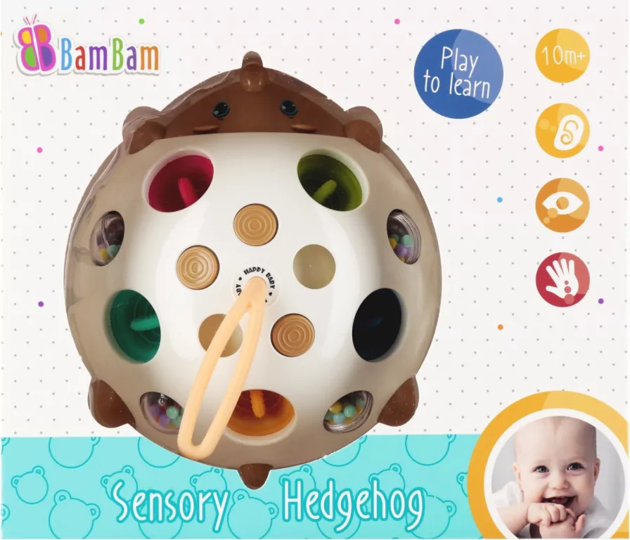 Bam Bam. Zabawka sensoryczna. Jeżyk - tantis.pl