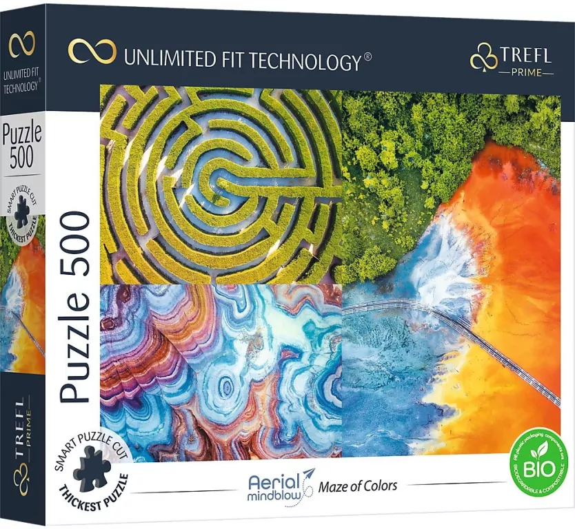 Puzzle 500. Aerial Mindblow: Maze of Colors TREFL - tantis.pl