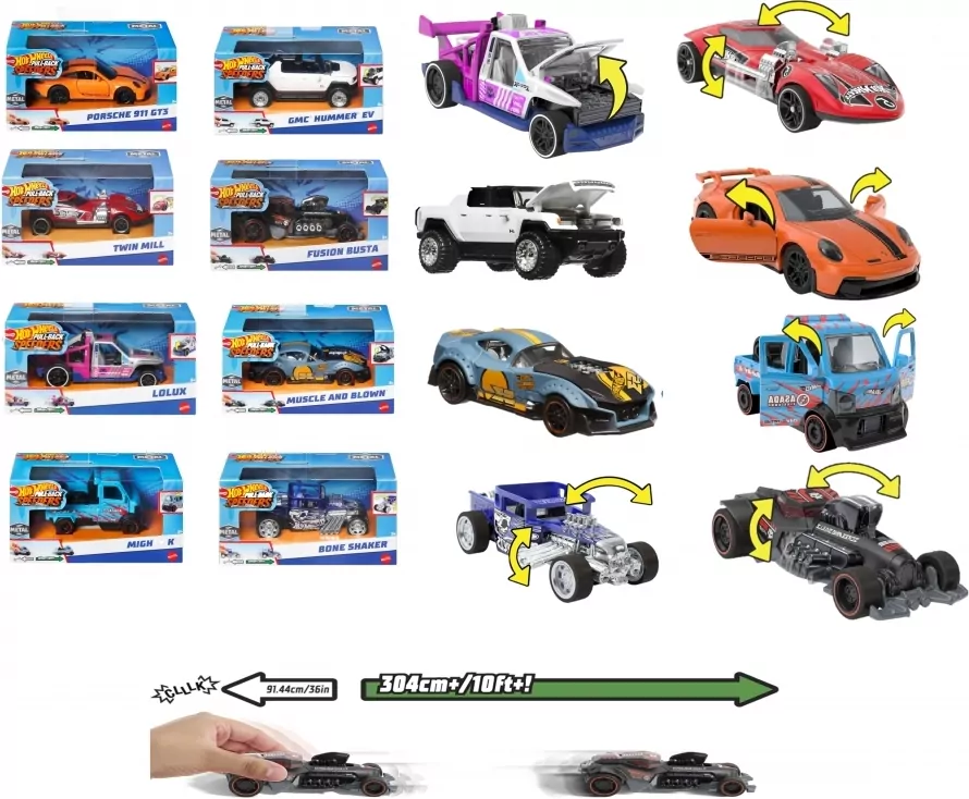 Hot Wheels. Pojazd z napędem pull-back HPR71 - tantis.pl