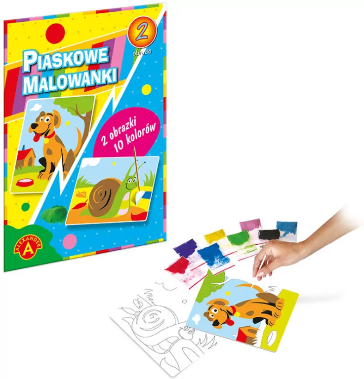 Piaskowe malowanki: Pies, ślimak - tantis.pl