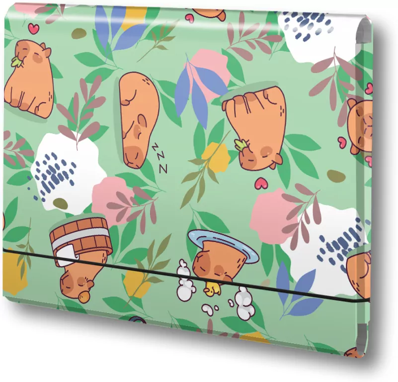 Teczka łamana A4 na gumkę Kapibara łąka PENMATE - tantis.pl