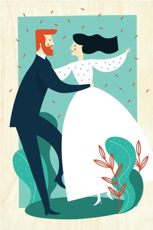 Drewniana kartka Ślubna - Wesele - tantis.pl