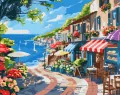 Malowanie po numerach - Nadmorskie miasto 40x50cm - tantis.pl