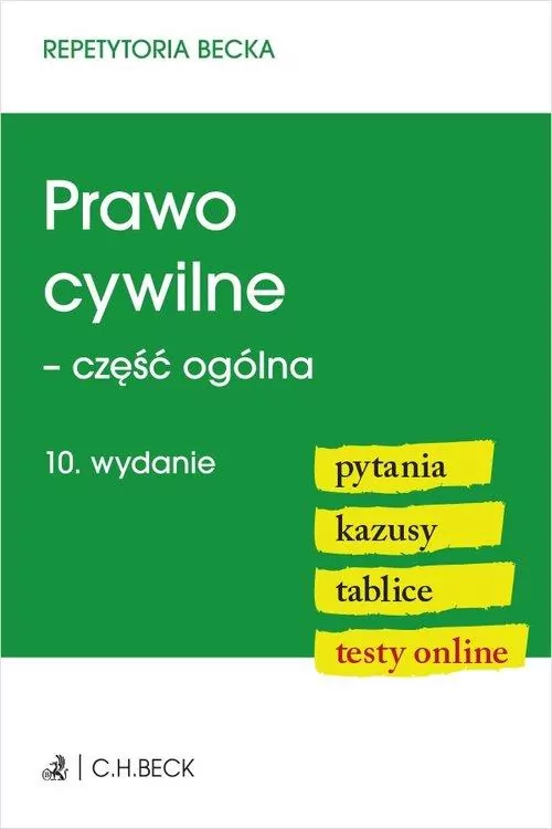 Prawo cywilne - część ogólna. 10.wydanie - tantis.pl